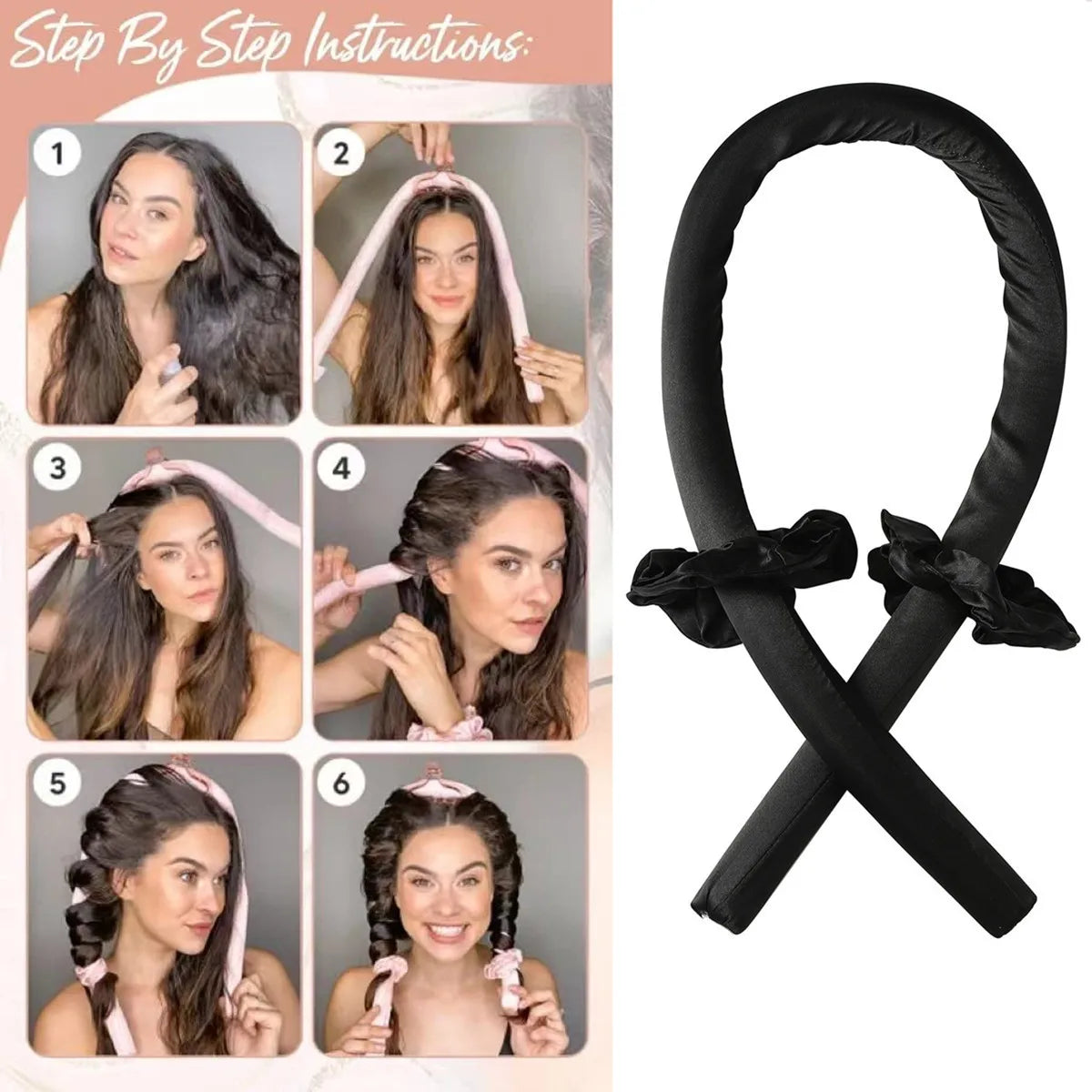 Shopifforyou Foam No-Heat Sleeping Curling Iron – Lazy DIY Wave Styler for Easy Hair Styling