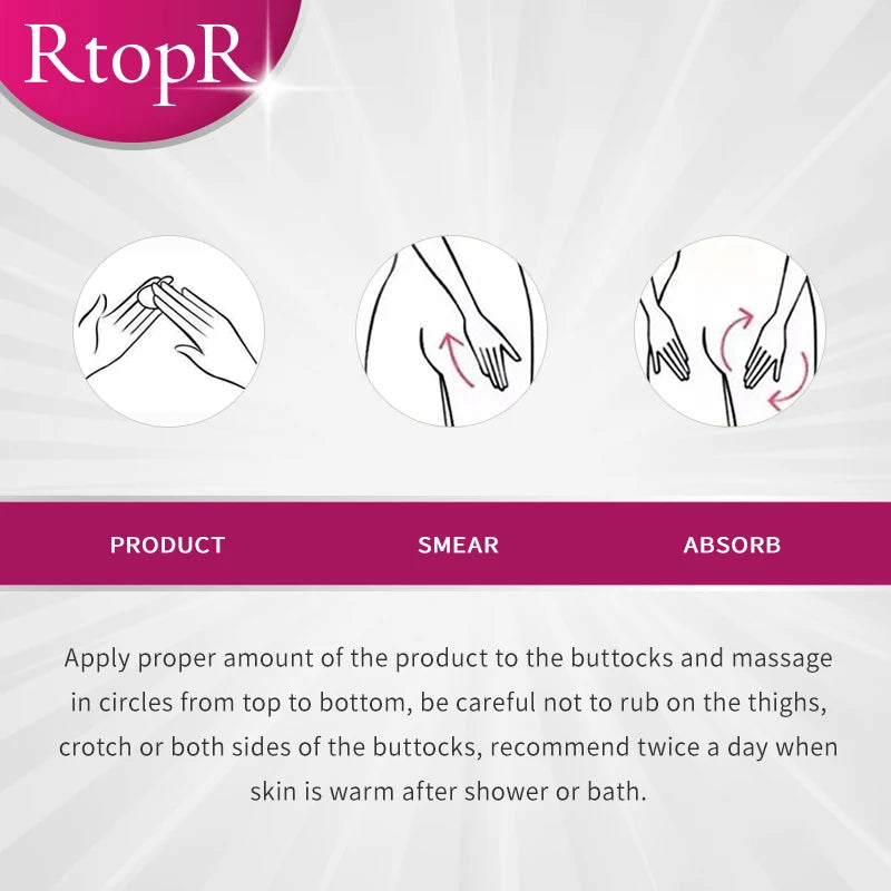Instructions for using a product with RtopR branding on a light gray background